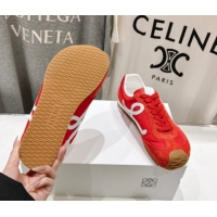 Good Looking Loewe Ballet Runner 2.0 Sneakers in Nylon and Suede Red/White 1210058