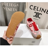Low Price Loewe Ballet Runner 2.0 Sneakers in Nylon and Suede Red/Pink 1210059