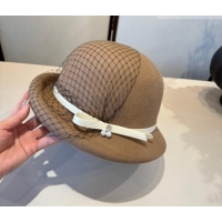 Inexpensive Miu Miu Wool Bucket Hat with Mesh MIU010518 Brown 2026