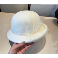 Low Price Miu Miu Wool Bucket Hat with Mesh MIU010518 White 2026