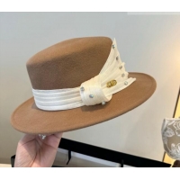 Big Discount Valentino Wide Brim Hat with Strass VLTN010518 Camel 2026