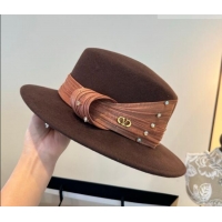Popular Style Valentino Wide Brim Hat with Strass VLTN010518 Brown 2026