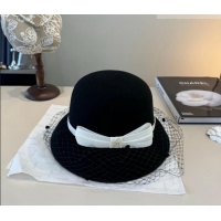Buy Inexpensive Chanel Wool Bucket Hat with Mesh CH010518 Black 2026