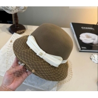 Unique Discount Chanel Wool Bucket Hat with Mesh CH010518 Khaki 2026