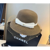 Unique Discount Chanel Wool Bucket Hat with Mesh CH010518 Khaki 2026