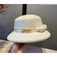 Luxury Discount Chanel Wool Bucket Hat with Band CH010523 White 2026