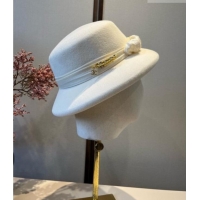 Luxury Discount Chanel Wool Bucket Hat with Band CH010523 White 2026
