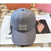 Famous Brand Miu Miu Canvas Baseball Hat MIU010522 Grey 2026