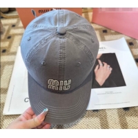 Famous Brand Miu Miu Canvas Baseball Hat MIU010522 Grey 2026