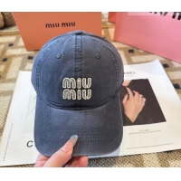 Grade Design Miu Miu Canvas Baseball Hat Washed MIU010522 Blue 2026