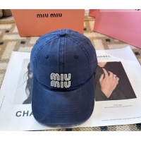 Promotional Miu Miu Canvas Baseball Hat MIU010522 Navy Blue 2026