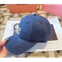 Promotional Miu Miu Canvas Baseball Hat MIU010522 Navy Blue 2026