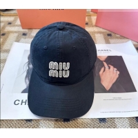 Buy Inexpensive Miu Miu Canvas Baseball Hat MIU010522 Black 2026