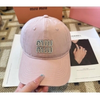 Famous Brand Miu Miu Canvas Baseball Hat MIU010522 Pink 2026