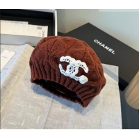 Promotional Chanel Knit Beret Hat CH010525 Brown 2026