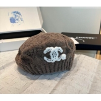 Good Product Chanel Knit Beret Hat CH010525 Grey 2026