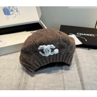 Good Product Chanel Knit Beret Hat CH010525 Grey 2026