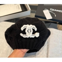 Promotional Chanel Knit Beret Hat CH010525 Black 2026
