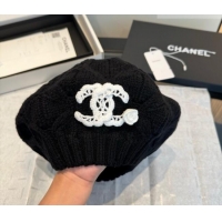 Promotional Chanel Knit Beret Hat CH010525 Black 2026