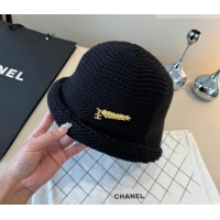  Low Cost Chanel Knit Bucket Hat CH010527 Black 2026