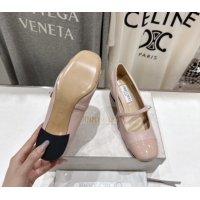 Pretty Style Jimmy Choo Elisa 45 Pumps in Nappa Leather & Patent Leather Pink 5111744