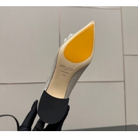 Durable Jimmy Choo Auria Pumps in Silver-Tone Glitter with Strass Bow 1210072