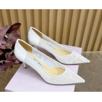 Good Quality Jimmy Choo Romy Pumps 6.5cm in Lace Mesh White 1210097