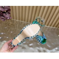 Pretty Style Jimmy Choo Sacaria Platform Sandals 13cm in Pearls and Strass Green 1210135 2026