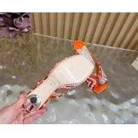 Cheap Jimmy Choo Siva Heel Slides Sandal 6.5cm in Strass and Pearls Orange 1210154 2026