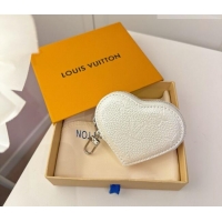 Top Grade Louis Vuitton Heart Coin Purse M26575 White 2026