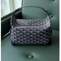 Luxury Cheap Goyard Bowling 25 Toiletry Bag With Strap 020216 Navy Blue 2025
