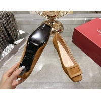 Top Design Roger Vivier Trompette Pumps 4.5cm in Suede and Buckle Brown RV121102 1211114 2026