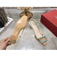 Luxury Cheap Roger Vivier Belle Vivier Slingbacks Pump 4.5cm in Straw-Like Beige RV121103 1211122 2026