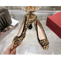 Good Quality Roger Vivier Belle Vivier Pumps 4.5cm in Leopard Print Pony Hair Beige/Black RV121106 1211138 2026