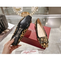 Durable Roger Vivier Belle Vivier Ballerinas Flat in Leopard Print Pony Hair Beige/Black RV121106 1211139 2026