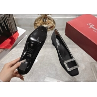 Trendy Design Roger Vivier Belle Vivier Pumps 4.5cm in Satin and Strass Buckle Black  RV121201 2026