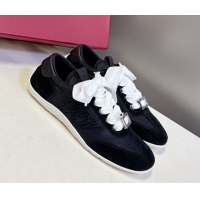 Luxurious Roger Vivier Viv Low Sneakers in Suede and Fabric RV121209 Black 2026