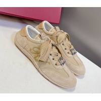 Pretty Style Roger Vivier Viv Low Sneakers in Suede and Fabric RV121209 Beige 2026