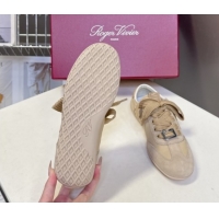 Pretty Style Roger Vivier Viv Low Sneakers in Suede and Fabric RV121209 Beige 2026