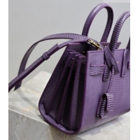 Promotional Saint Laurent Sac De Jour Nano Tote bag in Lizard Calfskin 717440 Purple 2026