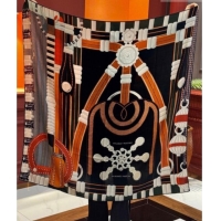 New Fashion Hermes Cashmere & Silk Shawl 140x140cm Scarf H11201 Black 2026
