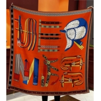 Low Price Hermes Cashmere & Silk Shawl 140x140cm Scarf H11208 Orange 2026