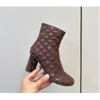 Shop Cheap Bottega Veneta Intrecciato Suede Atomic Ankle Boots 8cm Fondant Brown 1206046 2026