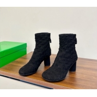 Grade Quality Bottega Veneta Intrecciato Suede Atomic Ankle Boots 8cm Black 1206049 2026