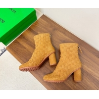 Good Quality Bottega Veneta Intrecciato Suede Atomic Ankle Boots 8cm Beige 1206050 2026