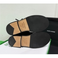 Best Price Bottega Veneta James Suede Flat High Boots with Triangle Buckle Black 1206055 2026