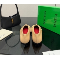 Purchase Bottega Veneta Rosa Mary-Jane Ballerinas Flat in Lambskin Leather with Knit Strap Beige 1206058 2026