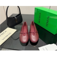 Good Looking Bottega Veneta Rosa Mary-Jane Ballerinas Flat in Lambskin Leather with Knit Strap Red 1206061 2026