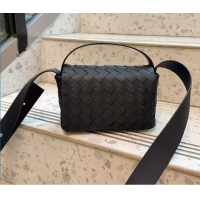 Best Quality Bottega Veneta Intrecciato Mini Leather Crossbody Bag 23902 Black