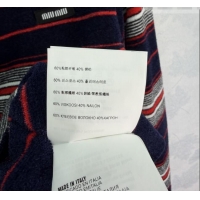 ​Famous Brand Miu Miu Striped Polo Shirt MM011307 Black/Multicolor 2026